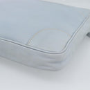 PRADA Shoulder Bag Leather Light Blue Silver Auth 183673A-16