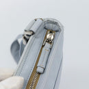 PRADA Shoulder Bag Leather Light Blue Silver Auth 183673A-10