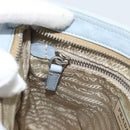 PRADA Shoulder Bag Leather Light Blue Silver Auth 183673A-20