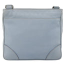 PRADA Shoulder Bag Leather Light Blue Silver Auth 183673A-2