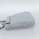 PRADA Shoulder Bag Leather Light Blue Silver Auth 183673A-3
