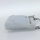 PRADA Shoulder Bag Leather Light Blue Silver Auth 183673A-4