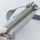 PRADA Shoulder Bag Leather Light Blue Silver Auth 183673A-6