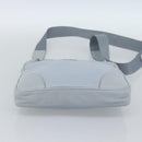 PRADA Shoulder Bag Leather Light Blue Silver Auth 183673A-5