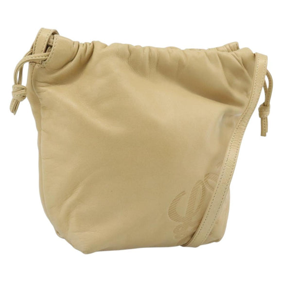 LOEWE Umhängetasche Leder Beige Gold Original 183674