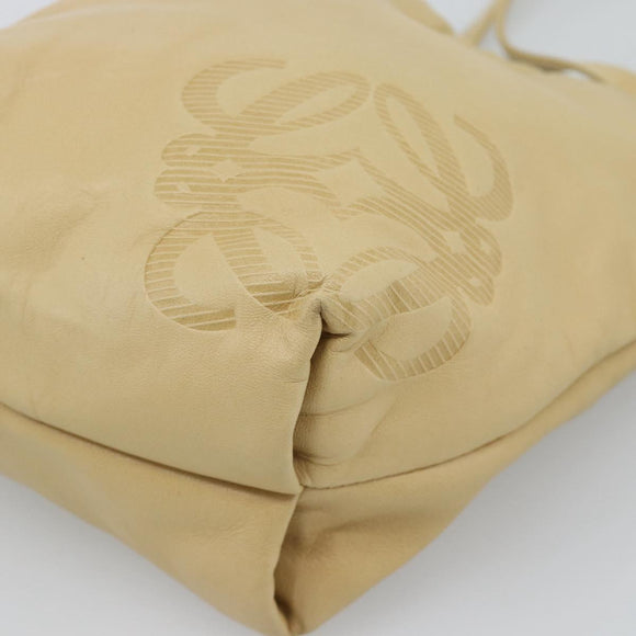 LOEWE Umhängetasche Leder Beige Gold Original 183674
