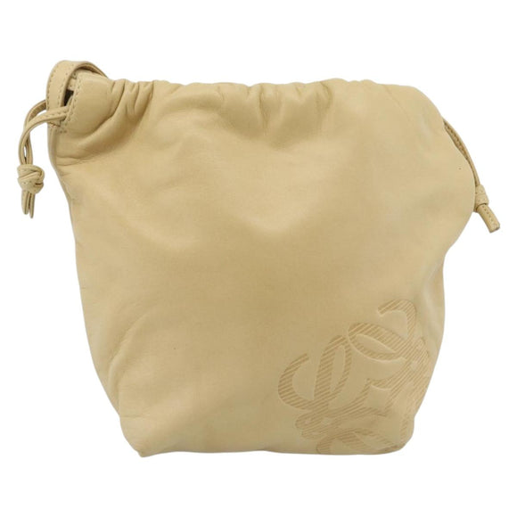 LOEWE Umhängetasche Leder Beige Gold Original 183674