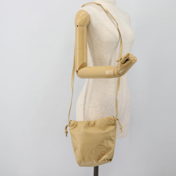 LOEWE Umhängetasche Leder Beige Gold Original 183674