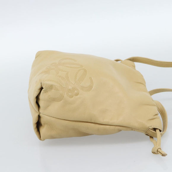 LOEWE Umhängetasche Leder Beige Gold Original 183674