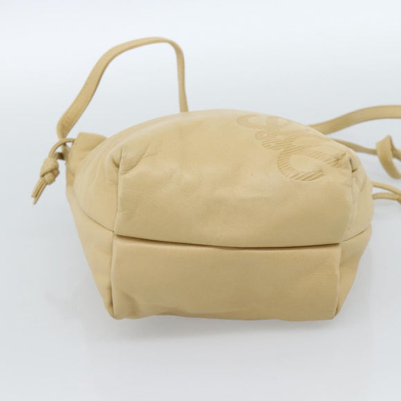 LOEWE Umhängetasche Leder Beige Gold Original 183674
