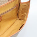 CELINE Macadam Canvas Shoulder Bag PVC Beige Gold Auth 183675-18