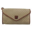 CELINE Macadam Canvas Shoulder Bag PVC Beige Gold Auth 183675-13