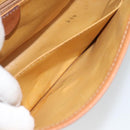 CELINE Macadam Canvas Shoulder Bag PVC Beige Gold Auth 183675-22