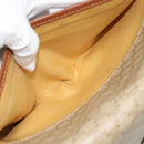 CELINE Macadam Canvas Shoulder Bag PVC Beige Gold Auth 183675-23