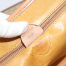 CELINE Macadam Canvas Shoulder Bag PVC Beige Gold Auth 183675-12