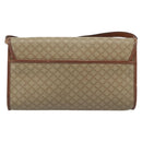 CELINE Macadam Canvas Shoulder Bag PVC Beige Gold Auth 183675-2