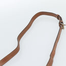 CELINE Macadam Canvas Shoulder Bag PVC Beige Gold Auth 183675-8