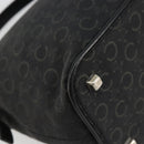 CELINE C Macadam Canvas Shoulder Bag Black Silver Auth 183678A-13