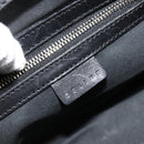 CELINE C Macadam Canvas Shoulder Bag Black Silver Auth 183678A-16