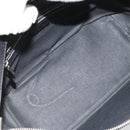 CELINE C Macadam Canvas Shoulder Bag Black Silver Auth 183678A-17