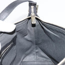 CELINE C Macadam Canvas Shoulder Bag Black Silver Auth 183678A-18