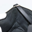 CELINE C Macadam Canvas Shoulder Bag Black Silver Auth 183678A-19