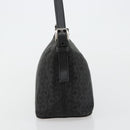 CELINE C Macadam Canvas Shoulder Bag Black Silver Auth 183678A-4