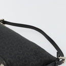 CELINE C Macadam Canvas Shoulder Bag Black Silver Auth 183678A-8