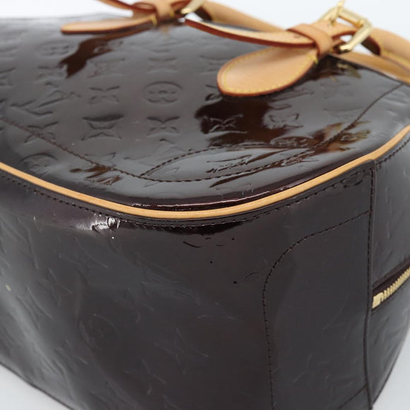 LOUIS VUITTON Monogram Vernis Summit Drive Hand Bag Amarante M93516 Auth 183679V