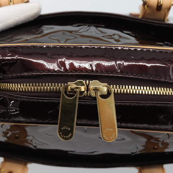 LOUIS VUITTON Monogram Vernis Summit Drive Hand Bag Amarante M93516 Auth 183679V