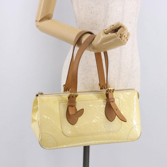 LOUIS VUITTON Monogram Vernis Rosewood Avenue Bag Perle M93508 LV Auth 183680