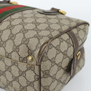 GUCCI GG Supreme Web Sherry Line Bag PVC Beige Gold 67 01 4422 Auth 183682-10