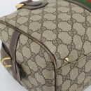 GUCCI GG Supreme Web Sherry Line Bag PVC Beige Gold 67 01 4422 Auth 183682-13
