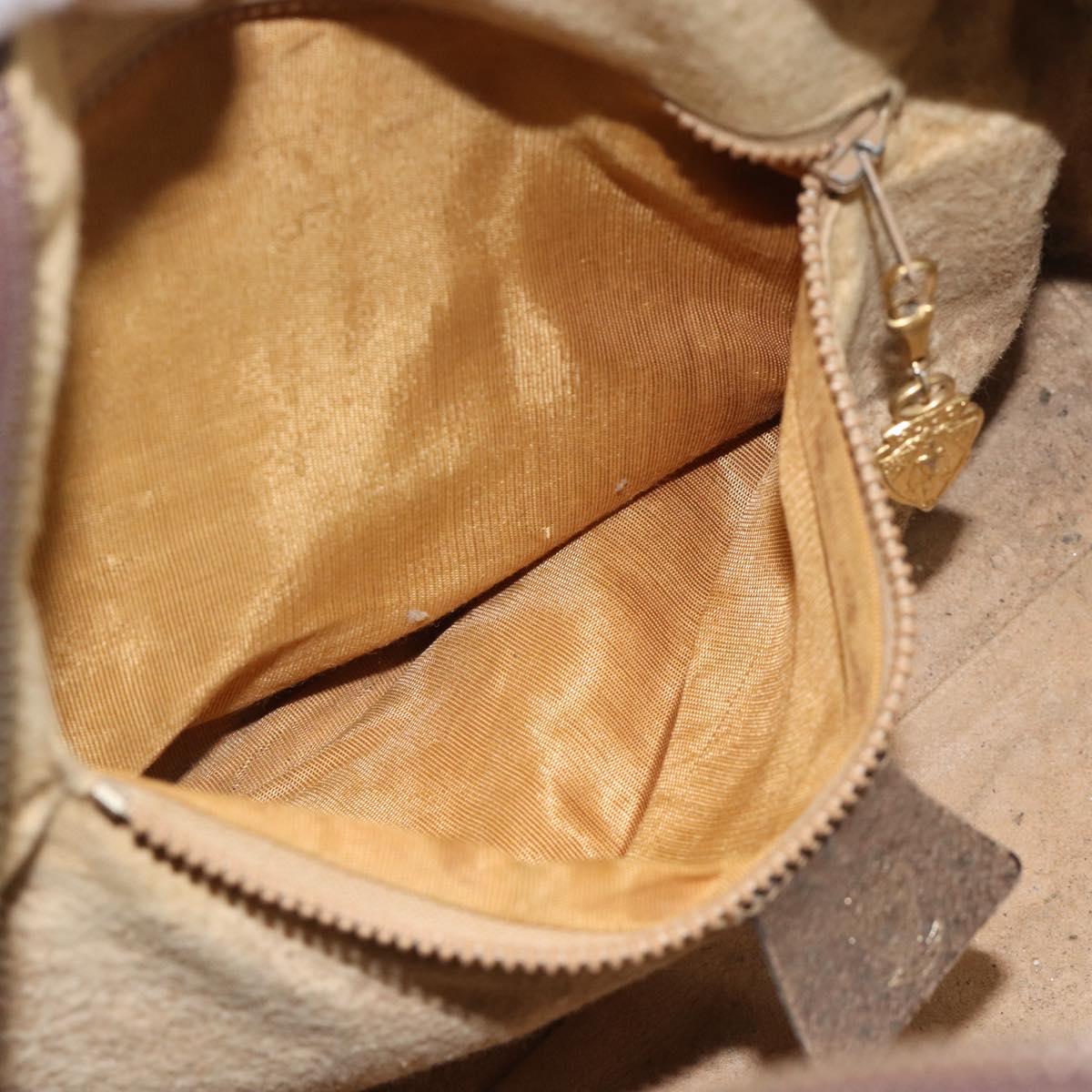 GUCCI GG Supreme Web Sherry Line Bag PVC Beige Gold 67 01 4422