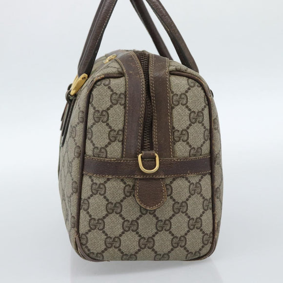 GUCCI GG Supreme Web Sherry Line Bag PVC Beige Gold 67 01 4422 Auth 183682
