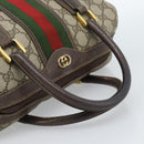 GUCCI GG Supreme Web Sherry Line Bag PVC Beige Gold 67 01 4422 Auth 183682-7