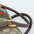 GUCCI GG Supreme Web Sherry Line Bag PVC Beige Gold 67 01 4422 Auth 183682-8