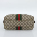 GUCCI GG Supreme Web Sherry Line Bag PVC Beige Gold 67 01 4422 Auth 183682-9