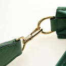 HERMES Evelyn 1GM Shoulder Bag Leather Green Gold Auth 183685V-16