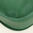 HERMES Evelyn 1GM Shoulder Bag Leather Green Gold Auth 183685V-17