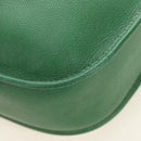 HERMES Evelyn 1GM Shoulder Bag Leather Green Gold Auth 183685V-18