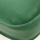 HERMES Evelyn 1GM Shoulder Bag Leather Green Gold Auth 183685V-19