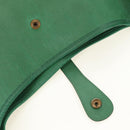 HERMES Evelyn 1GM Shoulder Bag Leather Green Gold Auth 183685V-22