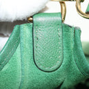 HERMES Evelyn 1GM Shoulder Bag Leather Green Gold Auth 183685V-11