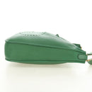HERMES Evelyn 1GM Shoulder Bag Leather Green Gold Auth 183685V-4