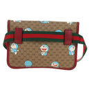 GUCCI Micro GG Supreme Doraemon x Fujiko-Pro Waist PVC Beige 647817 Auth 183687M-2