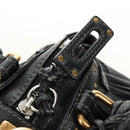 Chloe Mini Paddington Hand Bag Leather Black Silver gold Auth 183688M-16