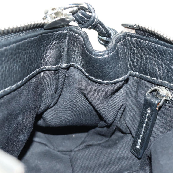 Chloe Mini Paddington Hand Bag Leather Black Silver gold Auth 183688M