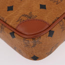MCM Vicetos Logogram Shoulder Bag PVC Leather Brown Gold Auth 183689-14