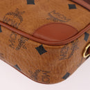 MCM Vicetos Logogram Shoulder Bag PVC Leather Brown Gold Auth 183689-16